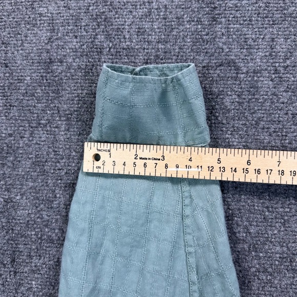 Tommy Bahama 100% Linen IslandZone Long Sleeve Costa Sera Shirt Men's XL Green - Picture 11 of 12